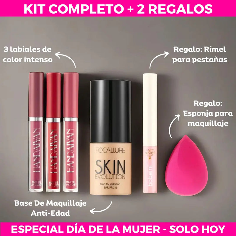 Kit Exclusivo - Base Anti-Edad + 3x Labiales + Regalos